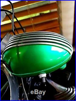 Vintage 1950's Westinghouse Electric Fan Art Deco, emerald color, Refurbished