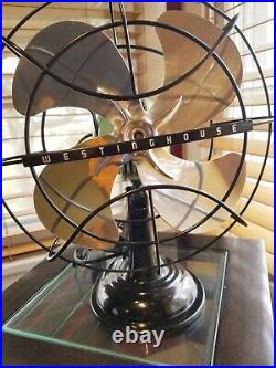 Vintage 1950's Westinghouse Pistachio Electric Fan Art Deco, Refurbished