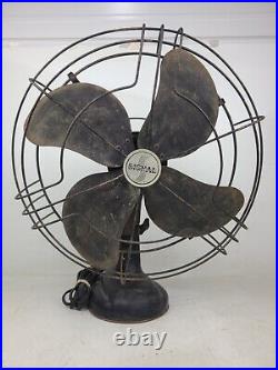 Vintage 22 Antique Signal Electric Co 1251 Black Electric Metal Fan (TESTED)