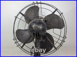 Vintage 22 Antique Signal Electric Co 1251 Black Electric Metal Fan (TESTED)