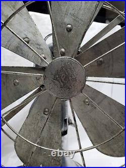 Vintage 6 Blade Diehl Chrome 16 Blade Fan J16712-1 Oscillating