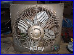 Vintage 60s Antique Industrial Large Window Fan Frigid 26 Inch Speampunk Barn