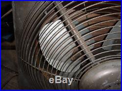 Vintage 60s Antique Industrial Large Window Fan Frigid 26 Inch Speampunk Barn