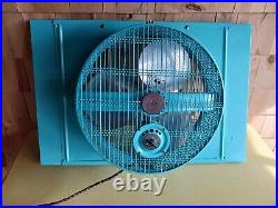 Vintage Alaskan reversible rotatable metal cage 4 speed window fan