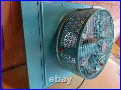 Vintage Alaskan reversible rotatable metal cage 4 speed window fan