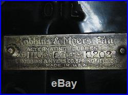 Vintage Antique 1920's Robbins & Myers Ceiling Fan #3202 WORKS