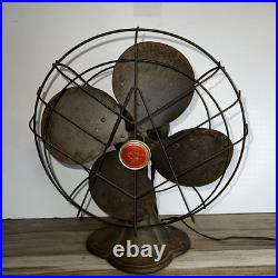 Vintage Antique 1930's Emerson Jr 12 Oscillating Electric Fan 2660-C Heavy Run