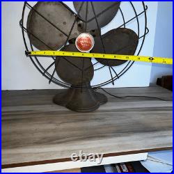 Vintage Antique 1930's Emerson Jr 12 Oscillating Electric Fan 2660-C Heavy Run