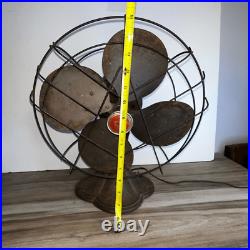 Vintage Antique 1930's Emerson Jr 12 Oscillating Electric Fan 2660-C Heavy Run