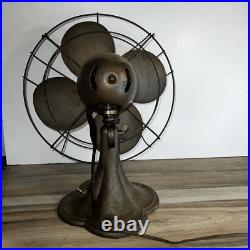 Vintage Antique 1930's Emerson Jr 12 Oscillating Electric Fan 2660-C Heavy Run