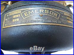 Vintage Antique 6 Blade Emerson Electric Pancake Motor Fan Type 14666