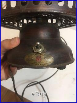 Vintage Antique Brass Fan Small Electric Fan 1930s, 1920s