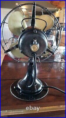 Vintage Antique Century 9 inch Brass Blade Electric Fan Restored
