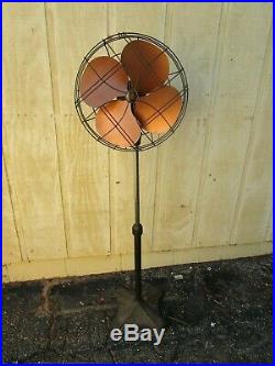 Vintage Antique Emerson Blade Fan Model 77648 Aw Cast Base Stand Wow 16