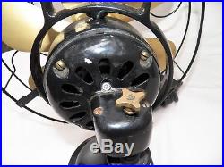 Vintage Antique GE 6 Blade 12 Oscillating 2 Star Electric Fan