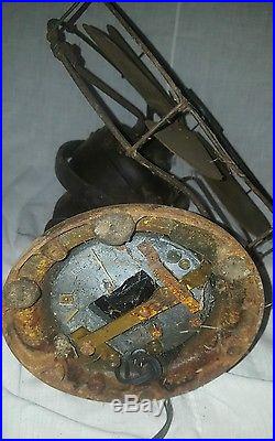 Vintage Antique GE 6 Blade Oscillating 12 Cat. 78777 not brass fan