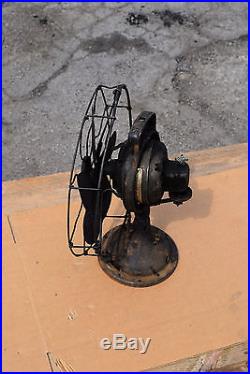 Vintage Antique GE AO Fan Motor 6 Blade Oscillating 12 AC Pat. 1906 Cat. 78777