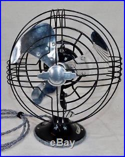 Vintage Antique GE Vortalex Fan. 9 Inch Blades. Runs/Oscillates Smoothly. Nice