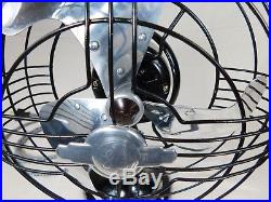 Vintage Antique GE Vortalex Fan. 9 Inch Blades. Runs/Oscillates Smoothly. Nice