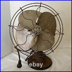 Vintage Antique General Electric GE 14 4-Blade 3-Speed Cage Fan Tested/Working