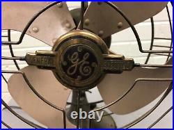 Vintage Antique General Electric Vortalex 12 Fan 1940's Has New Plug Cord
