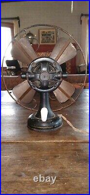 Vintage Antique Iris Electric Fan with brushes 8 inches