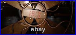 Vintage Antique Iris Electric Fan with brushes 8 inches