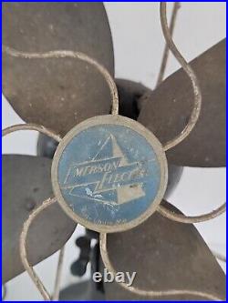 Vintage Antique Old GE General Electric Oscillating 12 Fan 2450-G Needs Cleaned