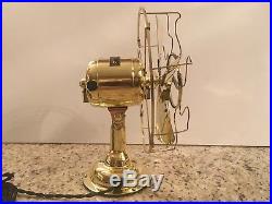 Vintage Antique brass Westinghouse electric fan 8 blade 1912 restored
