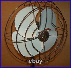 Vintage Art Deco General Electric GE Floor Pedestal Fan 49X716 PICKUP ONLY, OHIO