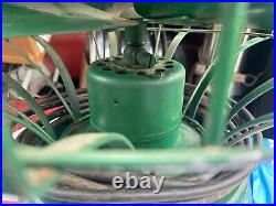 Vintage Bersted MFG. ESKIMO Floor Fan, 3 Speed Ottoman STYLE, Cage design