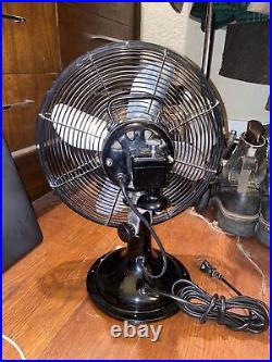 Vintage CINNI Mid-Century National Winder 12 Oscillating Fan with 3 Speeds WORKS