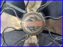 Vintage Dayton Type 367 10 Brass Blade Electric Fan