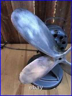 Vintage Desktop Industrial Fan Cageless Meatslicer Art Deco