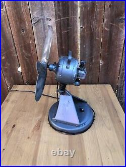 Vintage Desktop Industrial Fan Cageless Meatslicer Art Deco