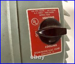 Vintage Dominion Metal Four Blade Fan With Heater Model 1528 MCM Unused in Box