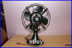 Vintage EMERSON Type 29646 3 Speed 12 Blade Oscillating Electric Fan NICE/WORKS
