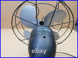 Vintage Emerson 2450 B 10 Steel Blade Oscillating Fan RUNS GREAT