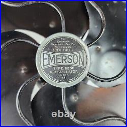 Vintage Emerson 6250 Oscillating Desk Fan 10 Classic Metal Fan Works