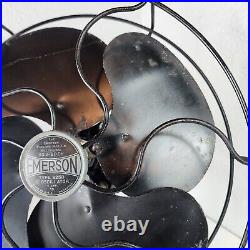 Vintage Emerson 6250 Oscillating Desk Fan 10 Classic Metal Fan Works