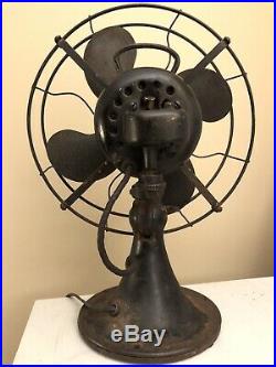 Vintage Emerson Electic Oscillating Fan (29646) Rare Antique Works Great