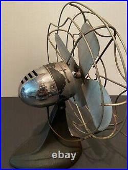 Vintage Eskimo Electric Fan Model 1003J-60 Spiderweb Cage