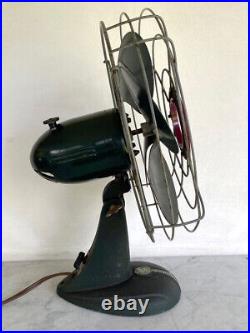 Vintage FASCO E. A. SMITH MFG CO. Arctica Table Fan. Art Deco Cast Iron Base