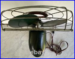 Vintage FASCO E. A. SMITH MFG CO. Arctica Table Fan. Art Deco Cast Iron Base