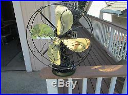 Vintage Fan Antique Fan Emerson Fan Brass Blade Fan DC Fan Runs On Ac A+ Blower