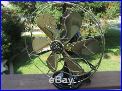 Vintage Fan Antique Fan Ge Fan 6 Wing 3 Star Brass Blade Fan Brass Cage Fan 1915