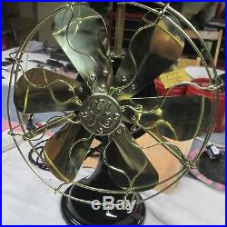 Vintage Fan Antique Fan Ge Fan 6 Wing Brass Blade Fan General Electric Fan