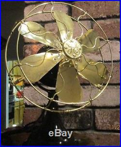 Vintage Fan Antique Fan Ge Fan 6 Wing Brass Blade Fan General Electric Fan