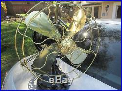 Vintage Fan Antique Ge Kidney Fan With Bronze Gear Box Antique Brass Blade Fan