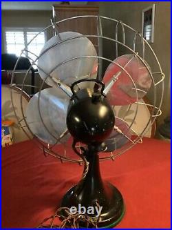 Vintage Fan Antique Hunter Zephair Art Deco Beautiful Functional Class see VIDEO